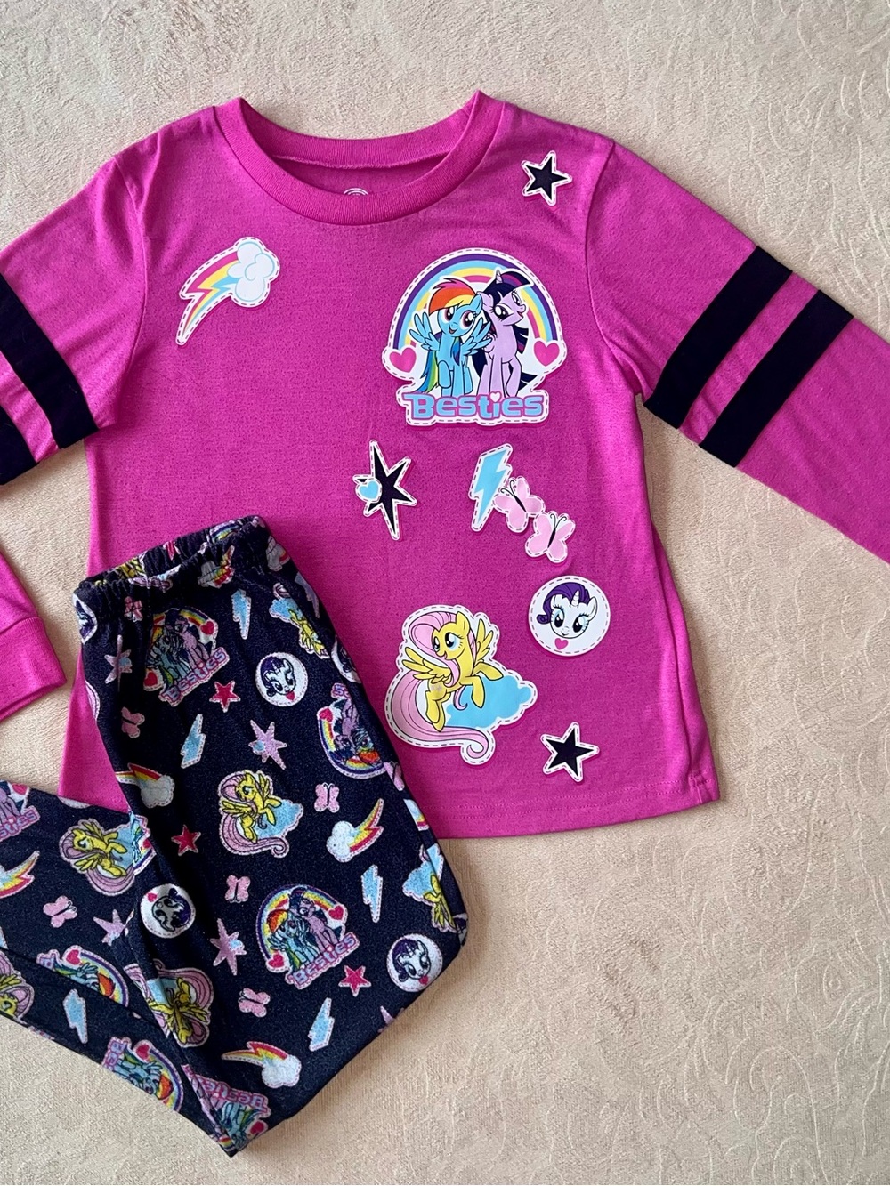 Girls' size 7/8 Pink My Little Pony Besties Pajama Set